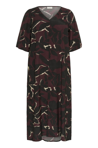 KCmilana Dress Windsor Wine/Black Flower - 10583650 Thumbnail