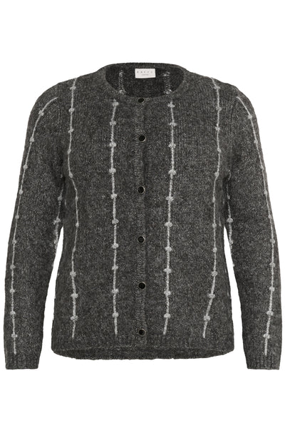 KClorenna Knit Cardigan Dark grey melange - 10583658 Thumbnail