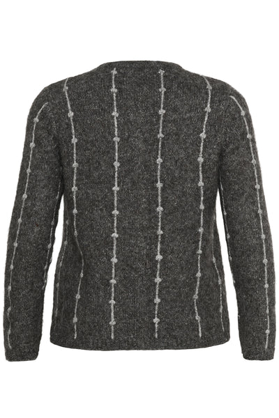 KClorenna Knit Cardigan Dark grey melange - 10583658 Thumbnail