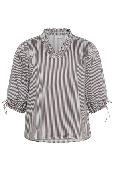KCmariana Blouse Grey/White stripe - 10583661 Thumbnail