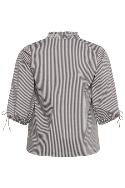 KCmariana Blouse Grey/White stripe - 10583661 Thumbnail