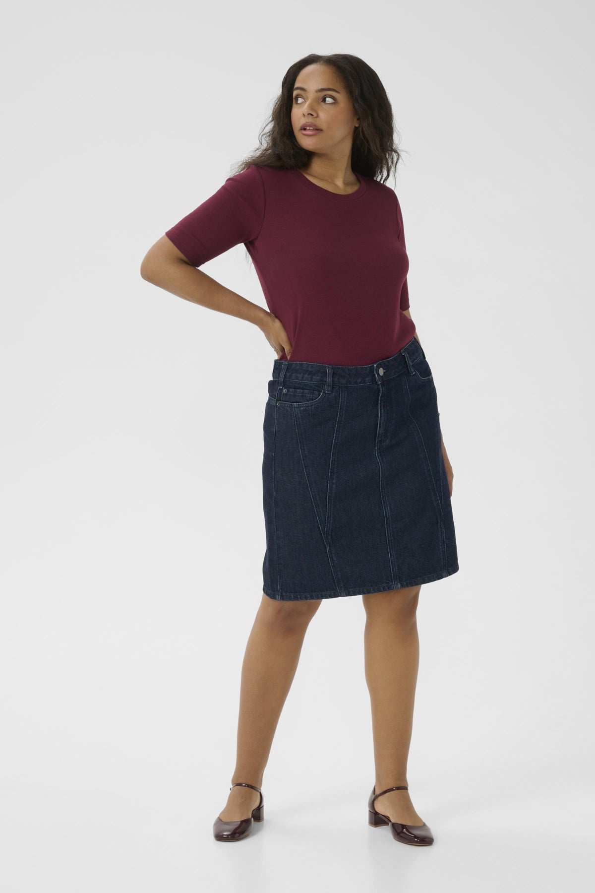 KCelisa Denim Skirt Dark Blue Denim - 10583685