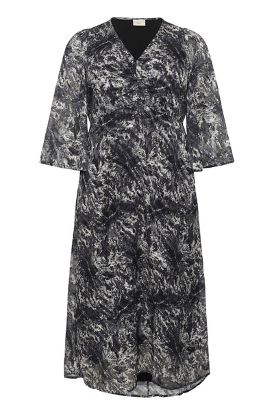 KCalicia Long Dress Black/Grey Abstract Graphic - 10583692 Thumbnail