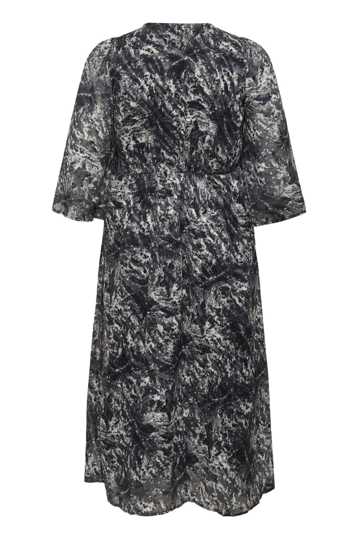KCalicia Long Dress Black/Grey Abstract Graphic - 10583692