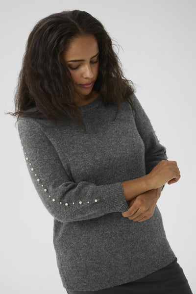 KCletty Pullover Grey Melange - 10583703 Thumbnail