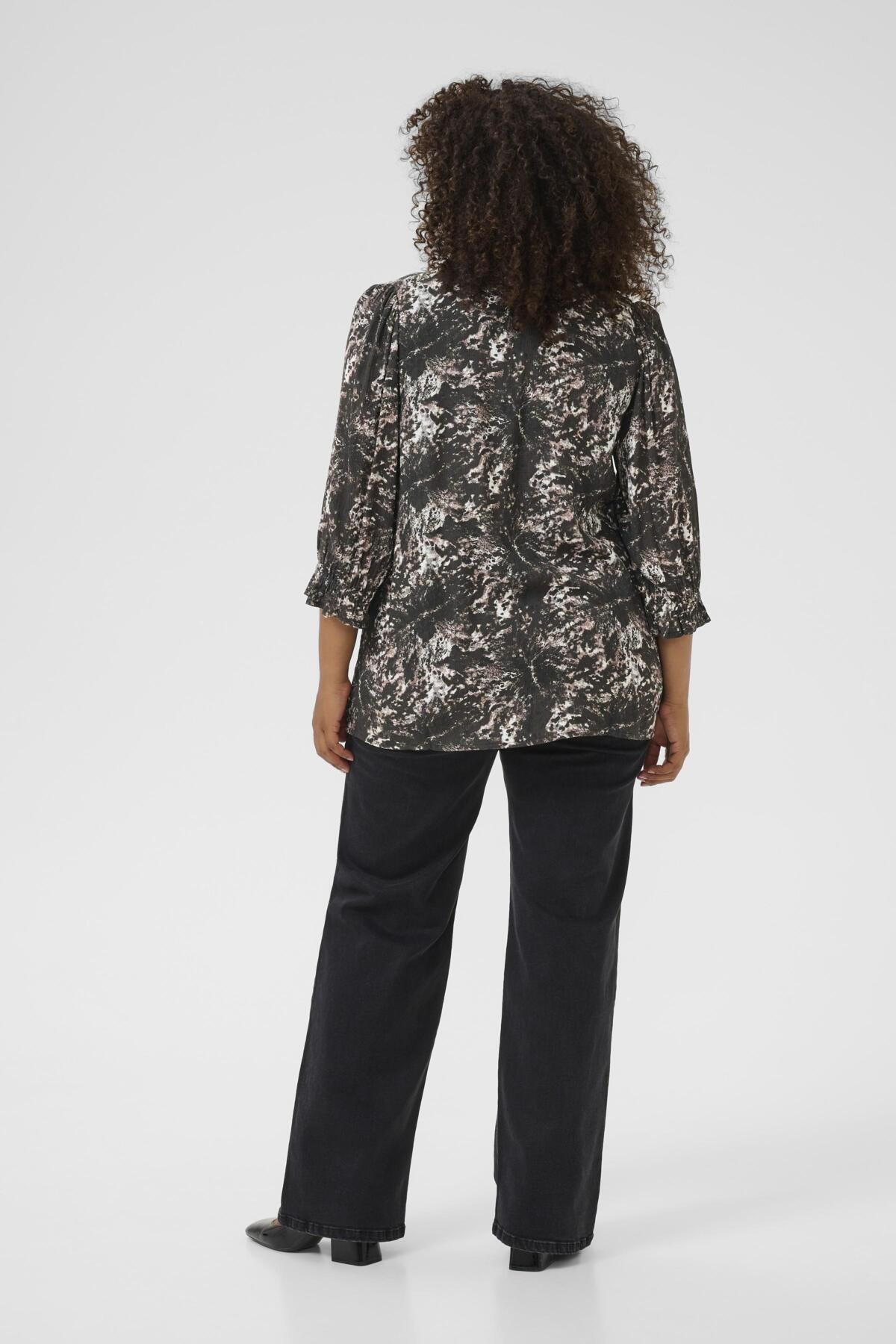 KClunda Ami Blouse Black/Grey Abstract Graphic - 10583713