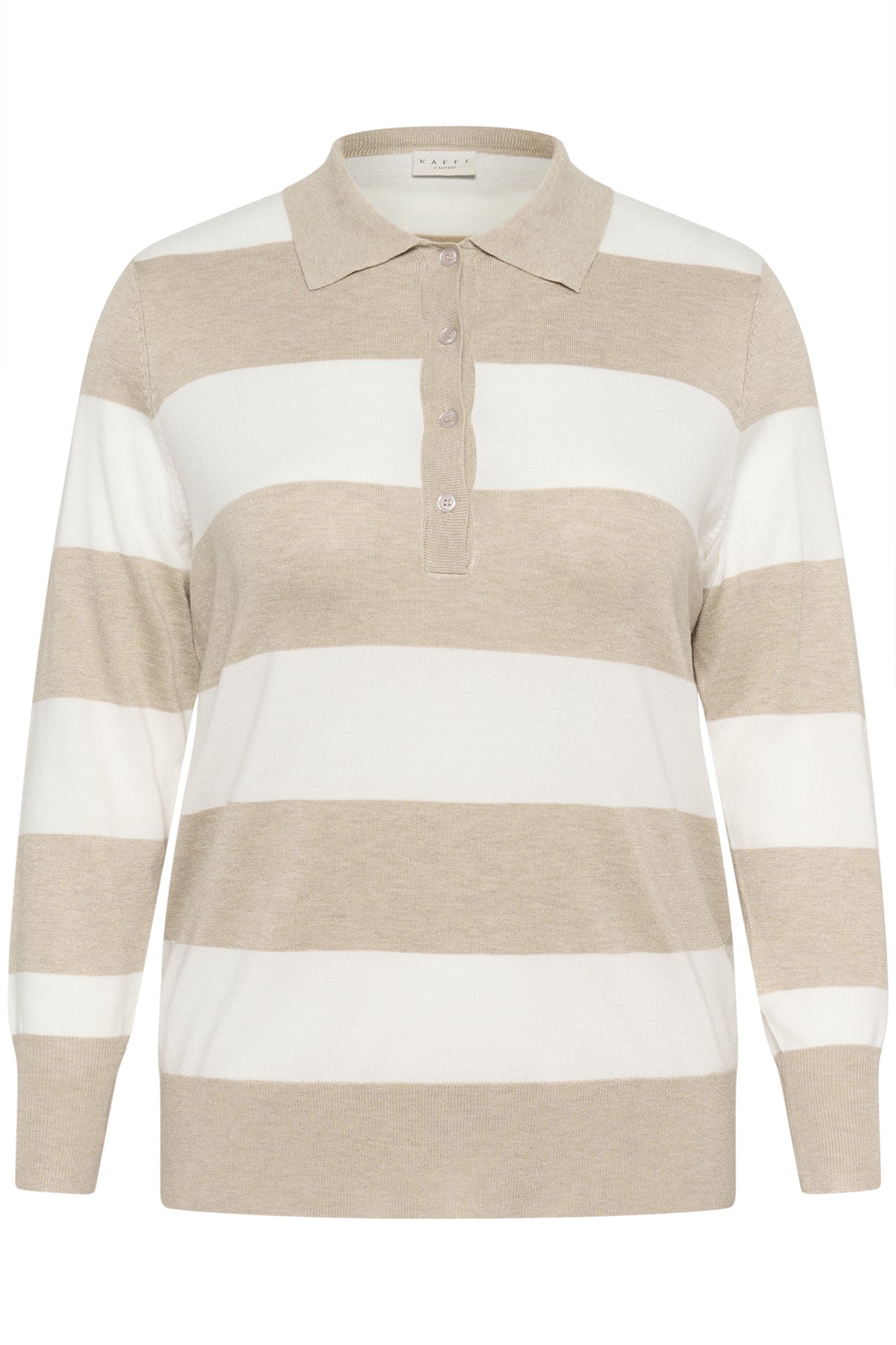 KClizzy Striped Polo Pullover Feather Gray / Chalk Stripe - - 10583718