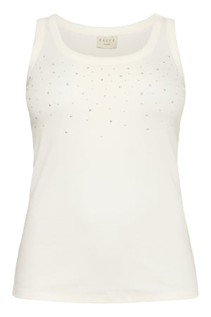 KCcarina Rhinestone Tank Top Chalk