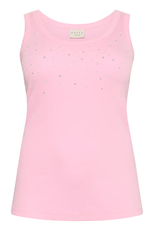 KCcarina Rhinestone Tank Top Prism Pink