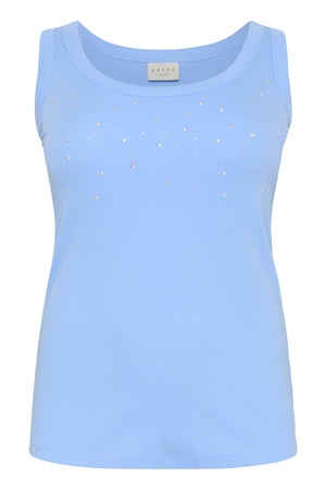 KCcarina Rhinestone Tank Top Vista Blue