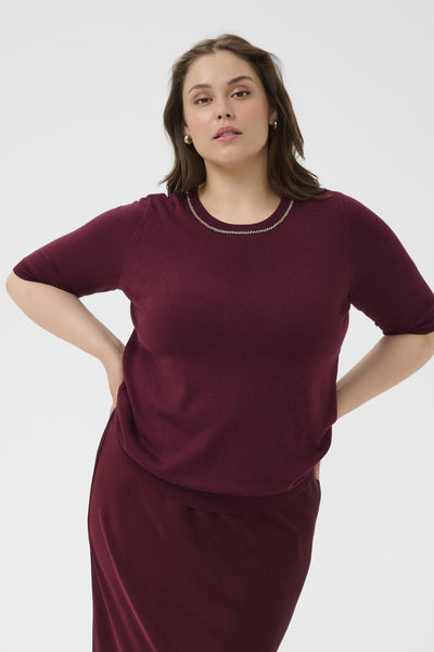 KCcarla Knit Pullover Windsor Wine - 10583769 Thumbnail