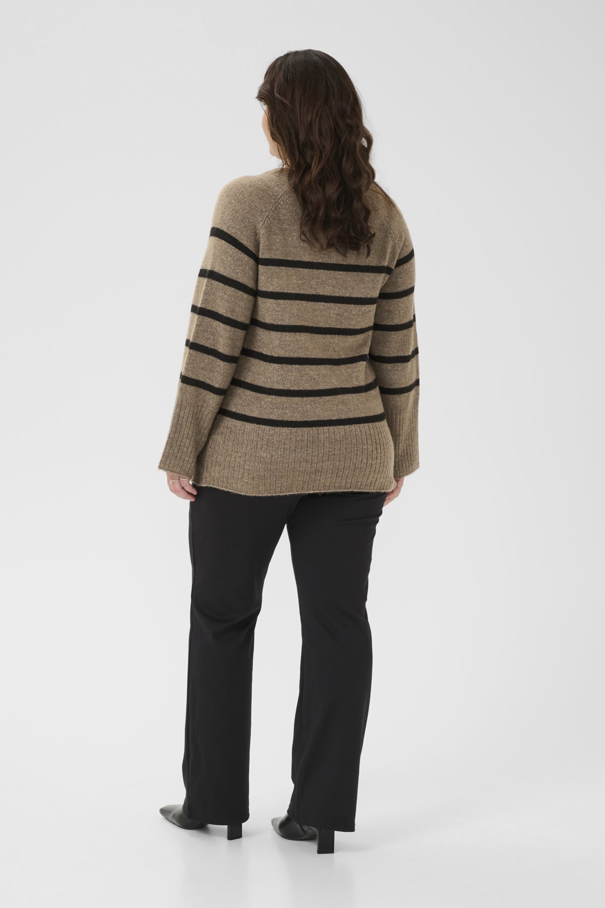KCerina Knit Pullover Morel Melange Black Stripe - 1 - 10583794