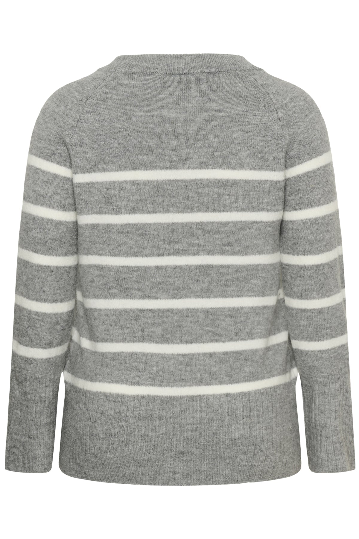 KCerina Knit Pullover Light Grey Melange Chalk Strip - 10583794