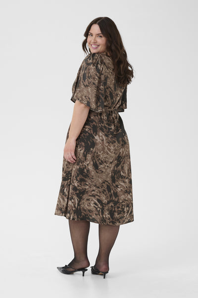 KCjamia Dress Brown Graphic Print - 108502 - 10583811 Thumbnail