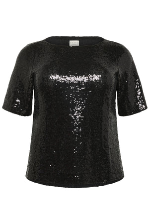 KCmirana Sequin Blouse Black Deep - 100121 - 10583819