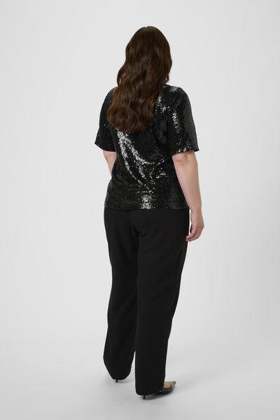 KCmirana Sequin Blouse Black Deep - 100121 - 10583819 Thumbnail