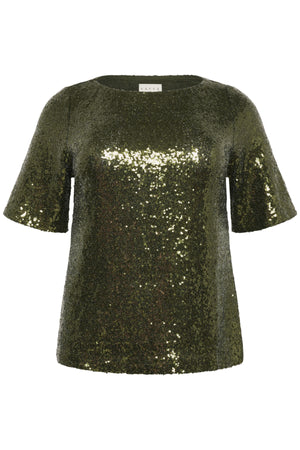 KCmirana Sequin Blouse Ivy Green - 190512 - 10583819