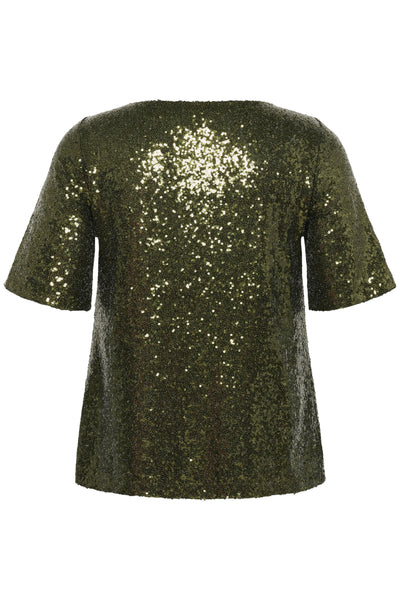 KCmirana Sequin Blouse Ivy Green - 190512 - 10583819 Thumbnail