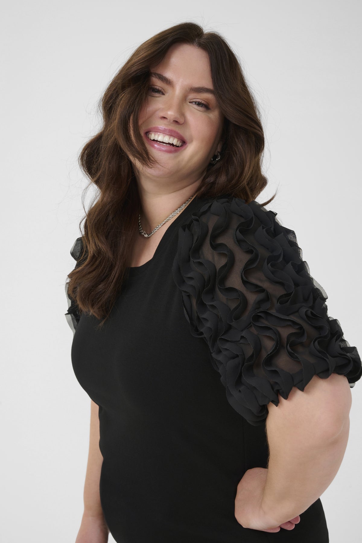 KClucinda Frill T-Shirt Black Deep - 100121 - 10583840