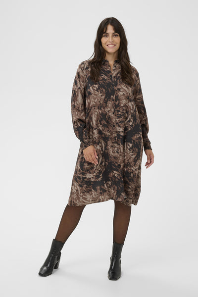 KCjamia Dress Brown Graphic Print - 108502 - 10583853 Thumbnail