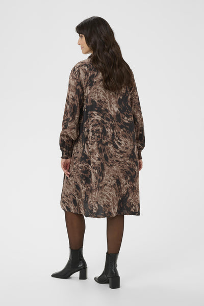 KCjamia Dress Brown Graphic Print - 108502 - 10583853 Thumbnail