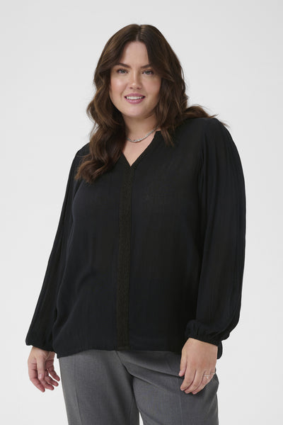 KCstina Ami Lace Blouse Black Deep - 100121 - 10583867 Thumbnail