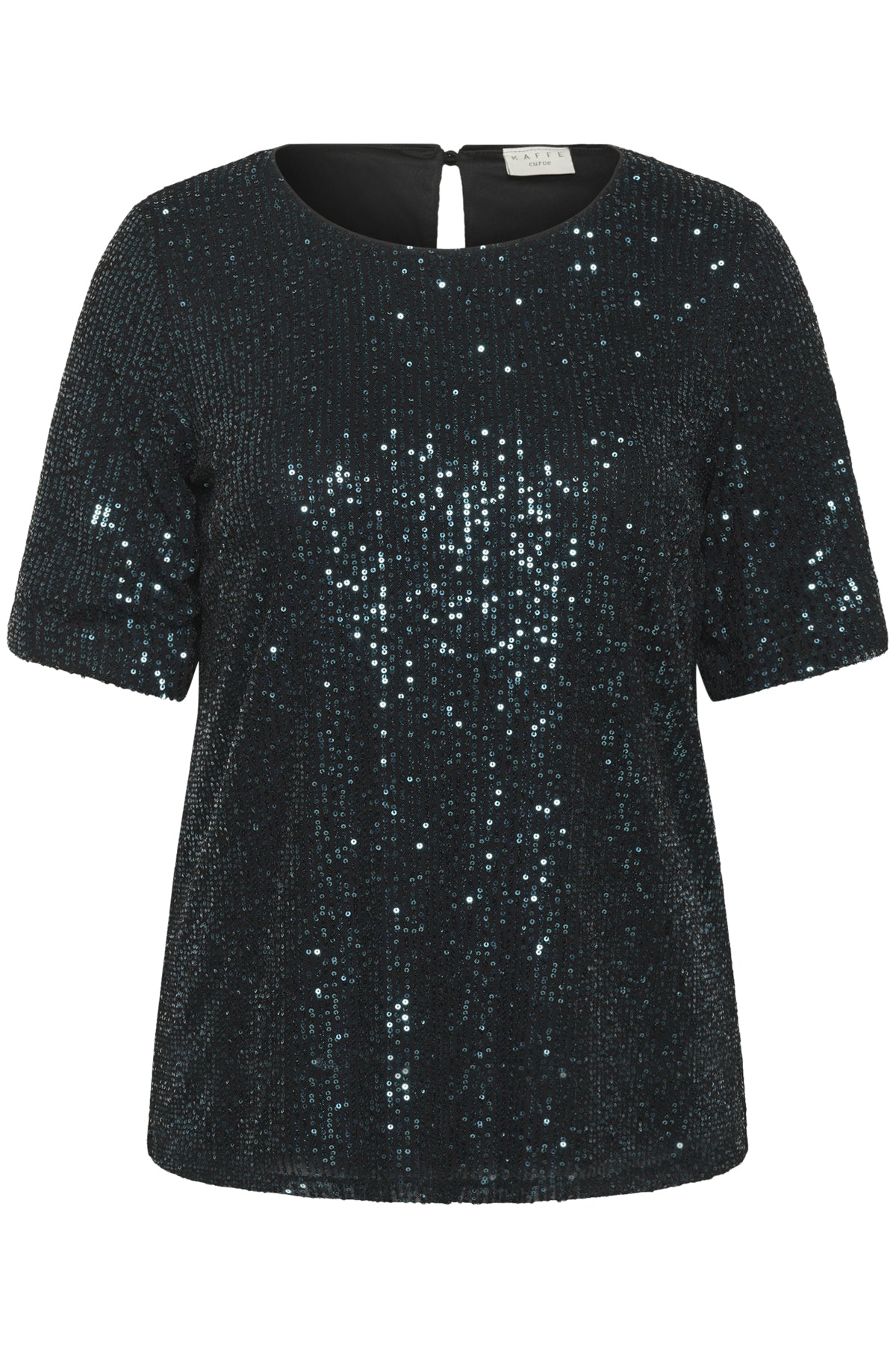 KClaila SS Blouse Dark Green Sequin - 10583883