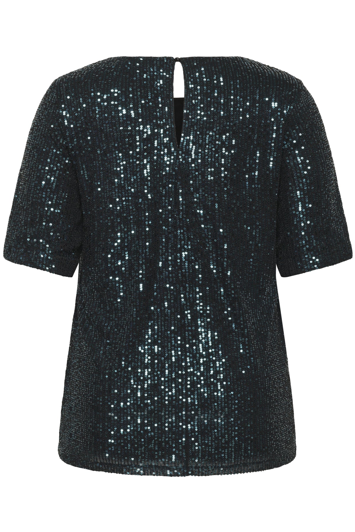 KClaila SS Blouse Dark Green Sequin - 10583883