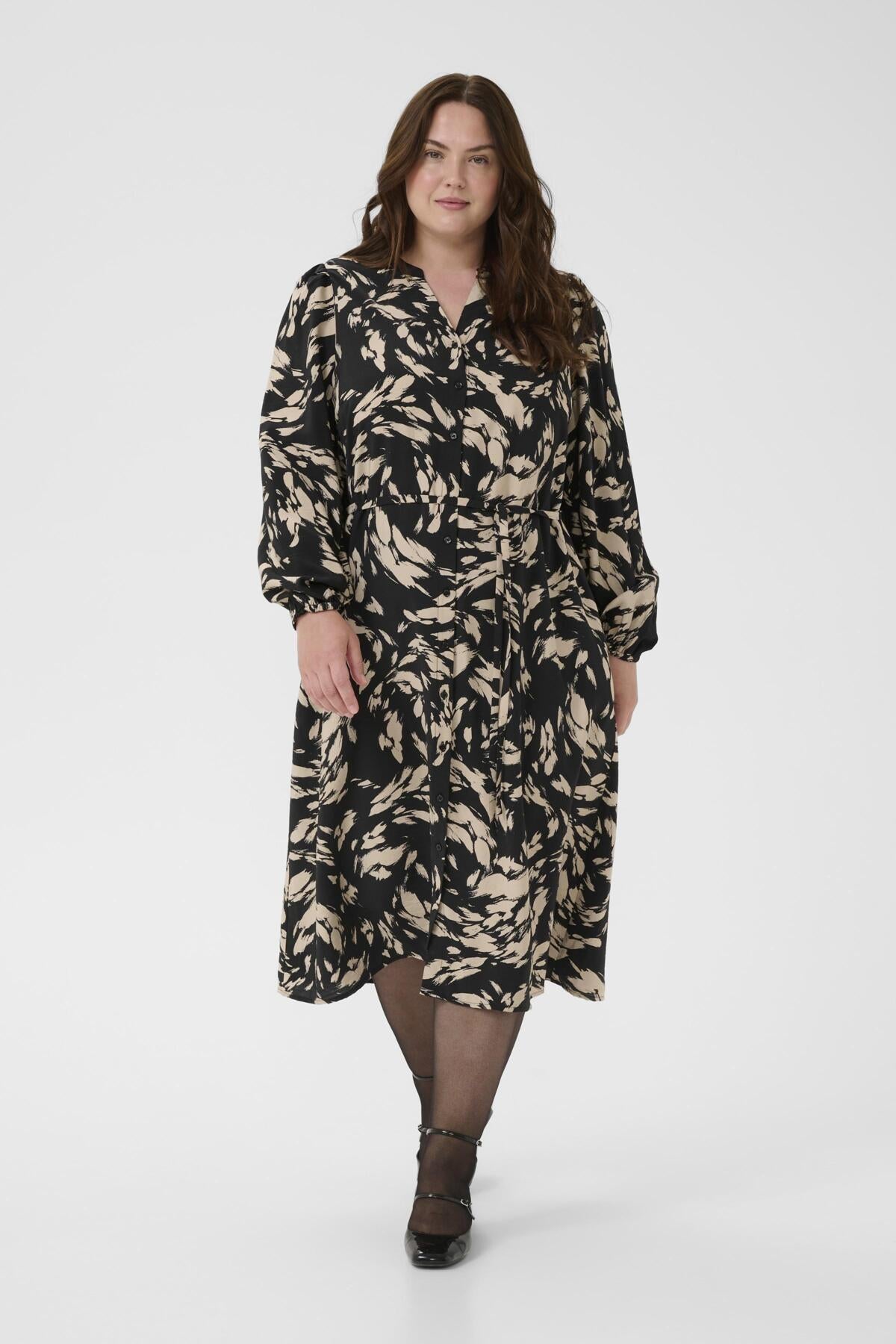 KColla Shirt Dress Black Gray Graphic - 108751 - 10583915
