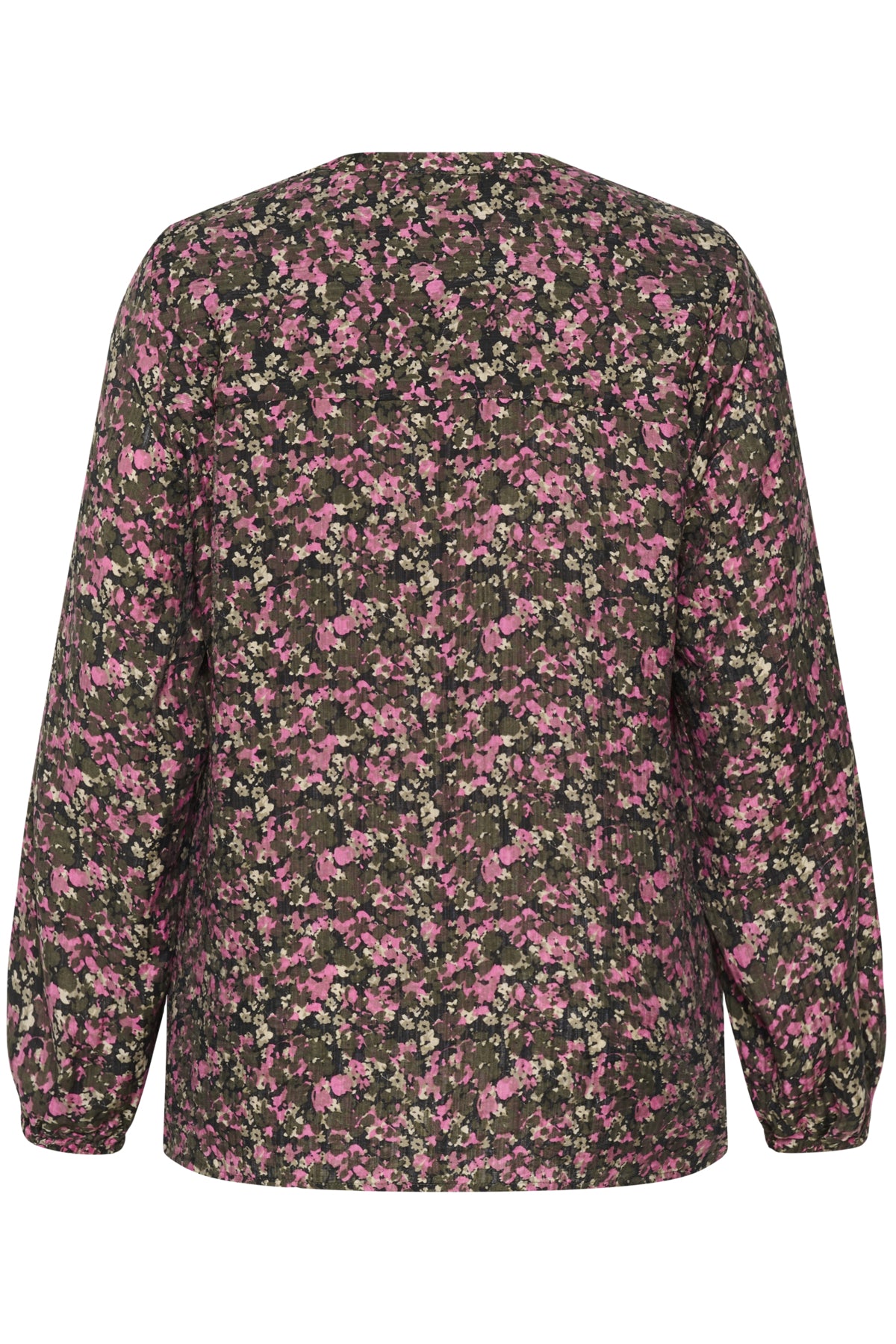 KCbelle Blouse Pink Black Graphic Flower - 10 - 10583920