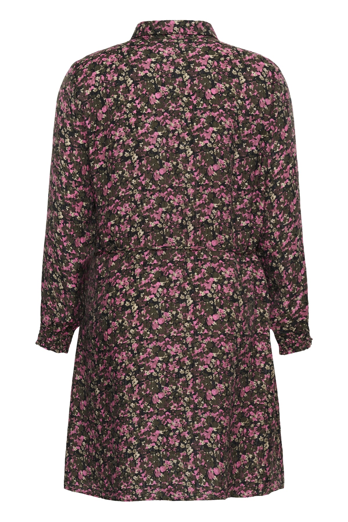 KCbelle Shirt Dress Pink Black Graphic Flower - 10 - 10583921