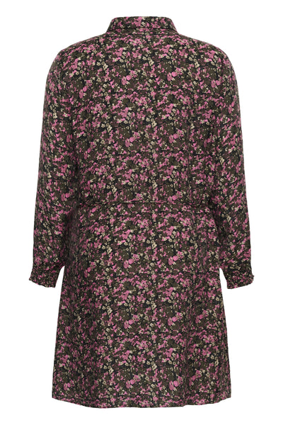 KCbelle Shirt Dress Pink Black Graphic Flower - 10 - 10583921 Thumbnail