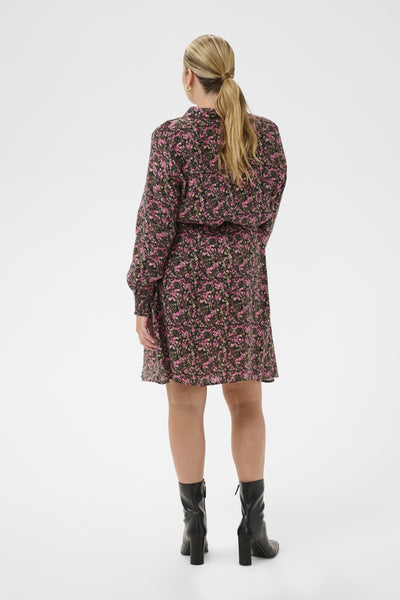 KCbelle Shirt Dress Pink Black Graphic Flower - 10 - 10583921 Thumbnail