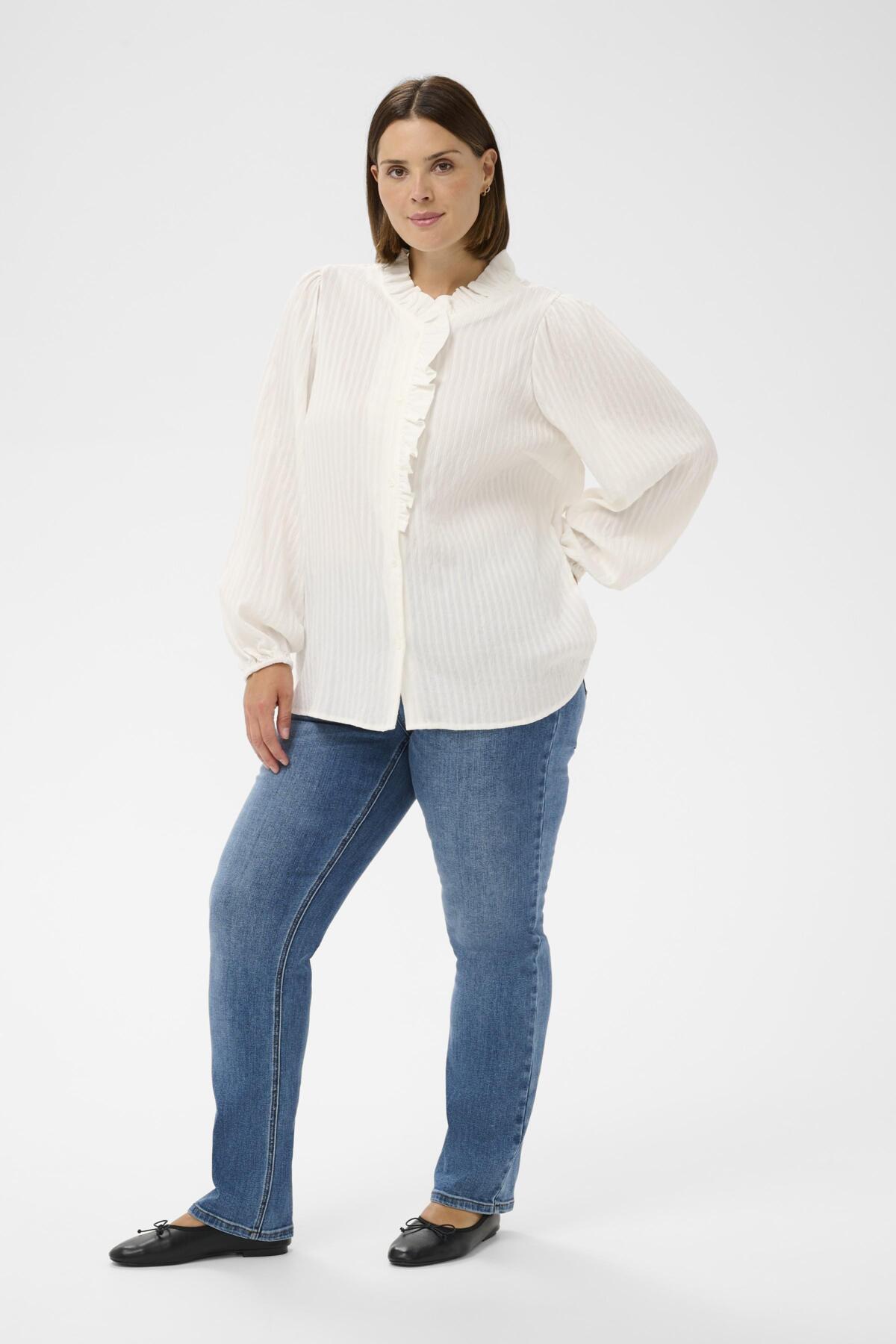 KCuma Frill Shirt Chalk - 110602 - 10583922