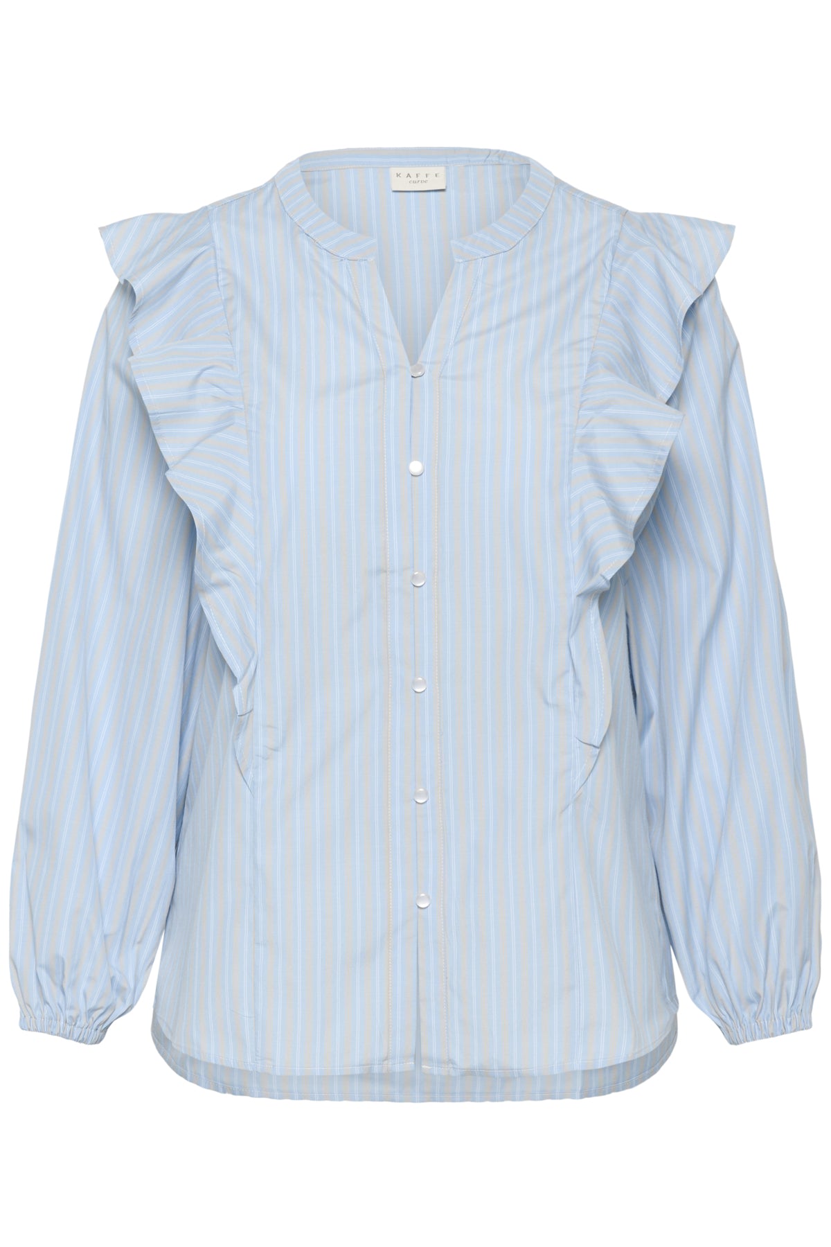 KClenia Flounce Shirt Powder Blue Stripe - 108835 - 10583926