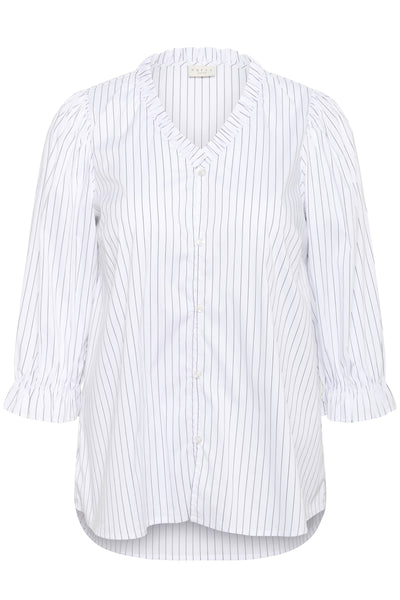 KClenia Frill Blouse Optical White Stripe - 108949 - 10583927 Thumbnail