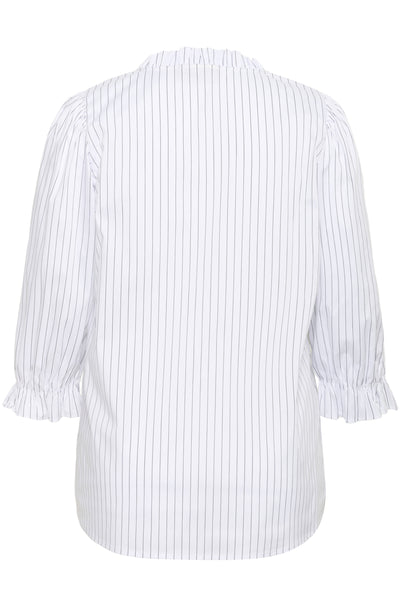 KClenia Frill Blouse Optical White Stripe - 108949 - 10583927 Thumbnail