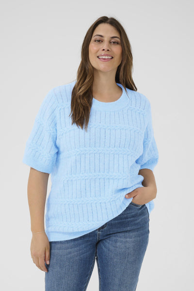 KCminia Pullover Powder Blue Melange - 1442141 - 10583952 Thumbnail