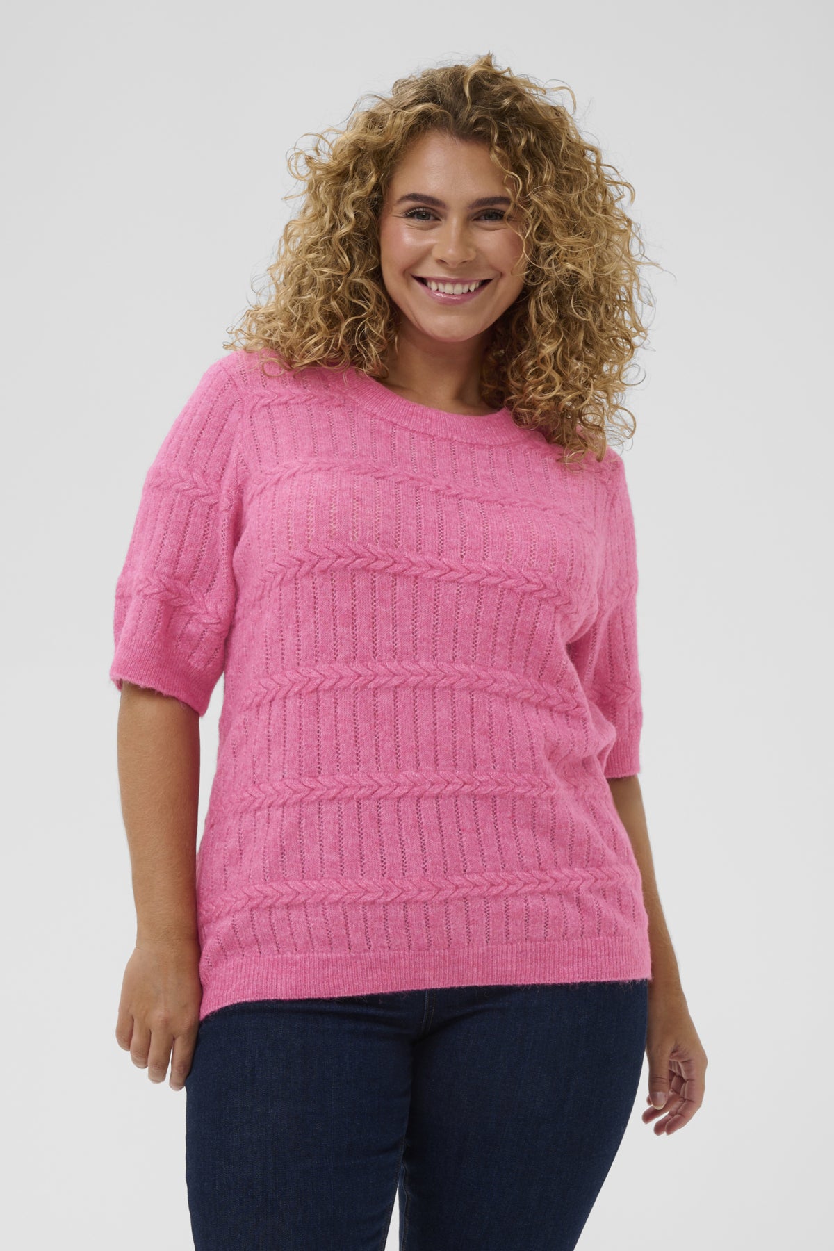 KCminia Pullover Pink Power Melange - 1621181 - 10583952