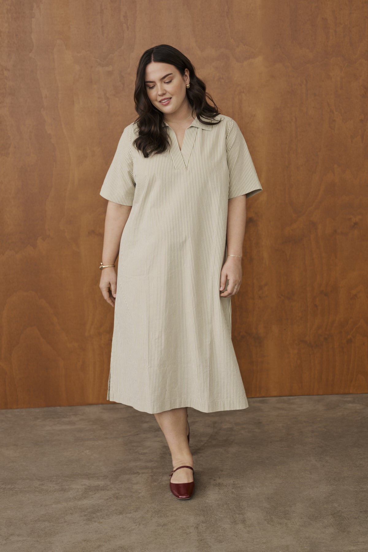 KCnana Striped Dress Brindle / Turtledove Stripe - - 10583969