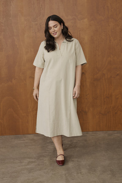 KCnana Striped Dress Brindle / Turtledove Stripe - - 10583969 Thumbnail
