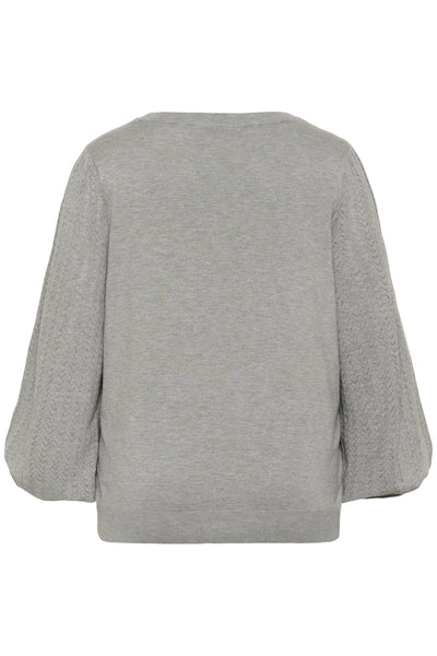 KCloni Pointell Pullover Grey Melange - 10583982 Thumbnail