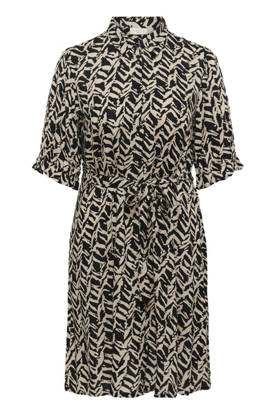 KCdena Dress Black/Feather Grey Lines - 10583991 Thumbnail