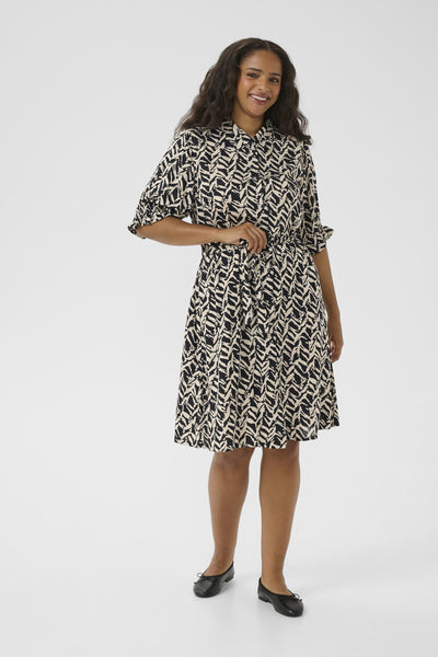 KCdena Dress Black/Feather Grey Lines - 10583991 Thumbnail