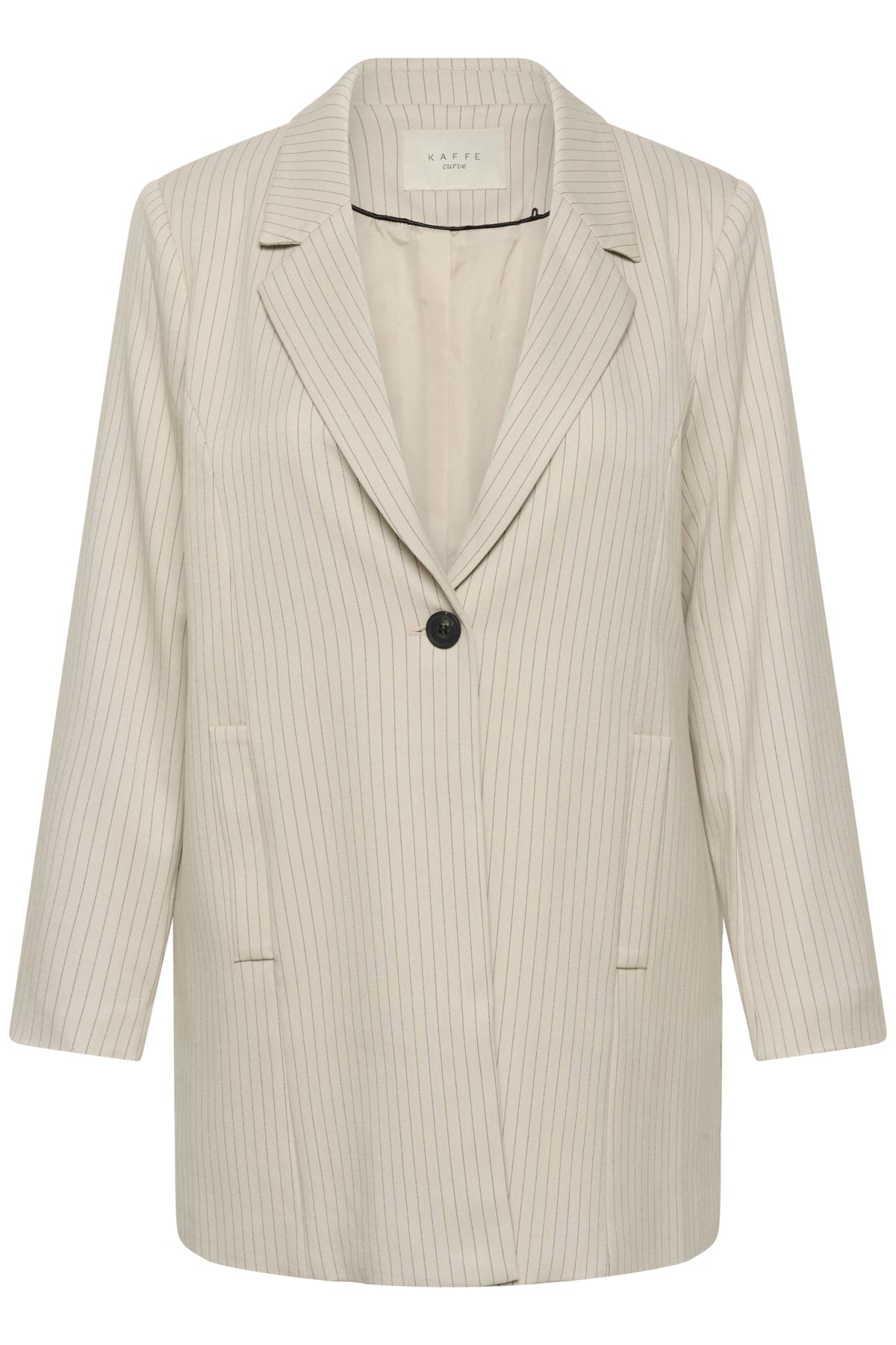 KCsirana Long Blazer Beige melange / Black stripe - - 10584021