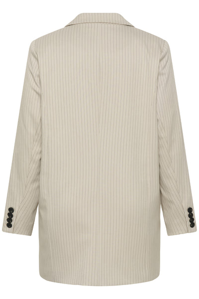 KCsirana Long Blazer Beige melange / Black stripe - - 10584021 Thumbnail