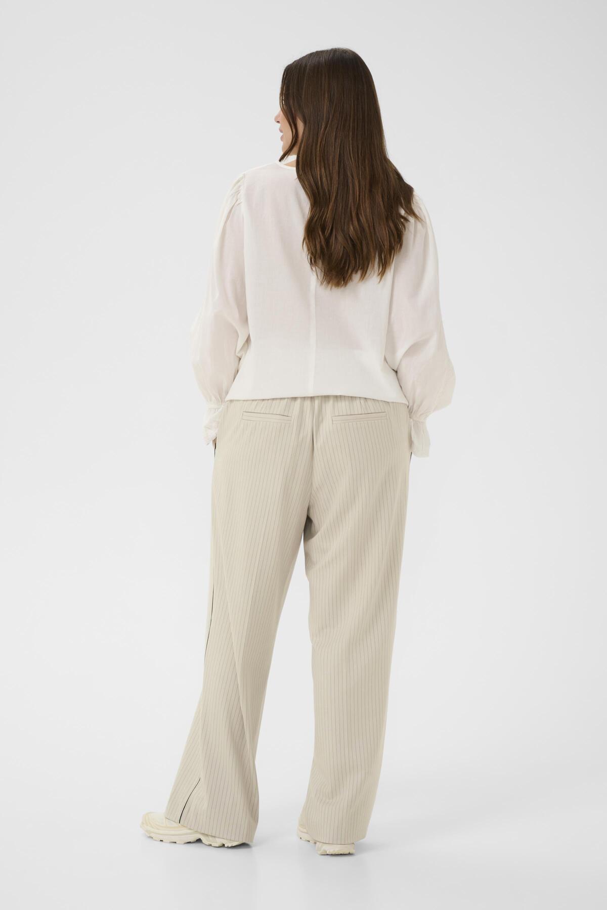 KCsirana Pants Beige melange / Black stripe - - 10584022