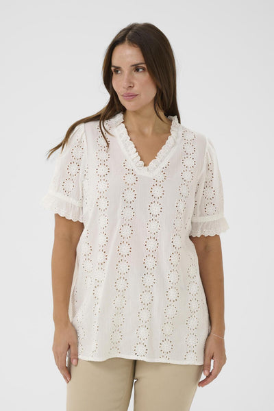KCdina Blouse Chalk - 110602 - 10584026 Thumbnail