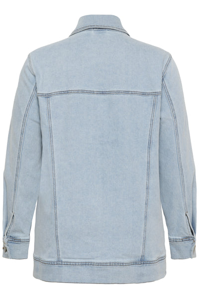 KCninna Denim Jacket Light Blue Washed Denim - 1090 - 10584032 Thumbnail