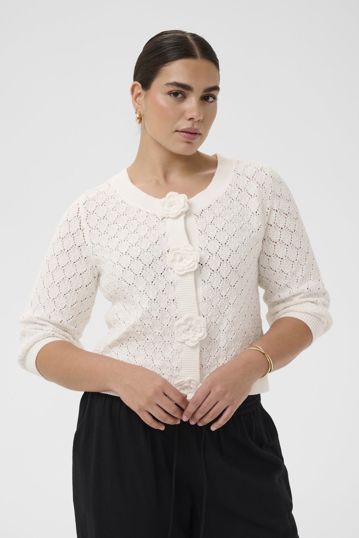 KCkathrina Knit Cardigan Chalk - 110602 - 10584036